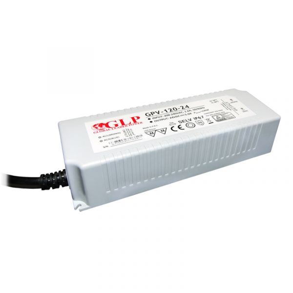 LED Trafo SMD Netzteil 120W 5A 24V wasserfest GLP (GPV-120-24) IP67
