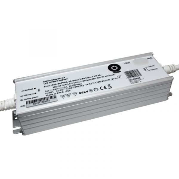 LED Trafo Netzteil justierbar mit PFC 24V 240W 10A wasserfest (MCHQ240V24GA)
