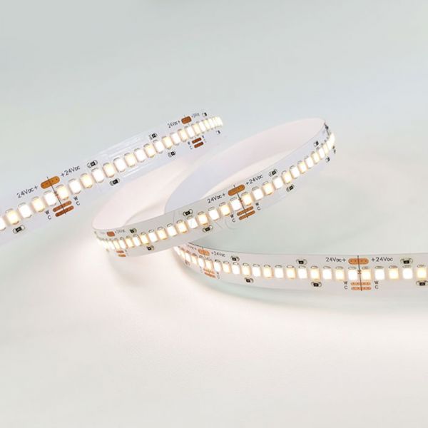 1m BiColor CCT Streifen 24V 24W 2500Lm 252xLEDs/m RA90 WW/NW/KW 2200K-6500K IP66