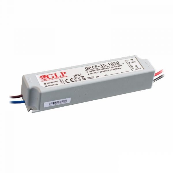 LED Konstantstrom Trafo mit PFC 40-80V 350mA 28W (GPCP-35-350) Netzteil IP67