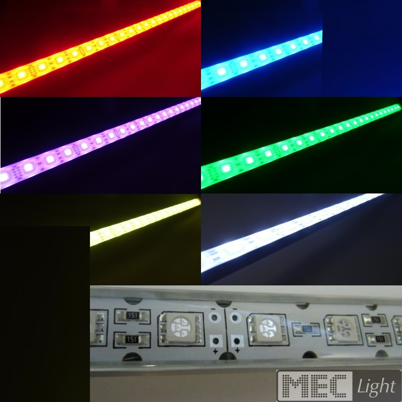 1m flexibler SMD LED Streifen Stripe kalt-weiß IP30 30x 1-Chip-LEDs/m 12V