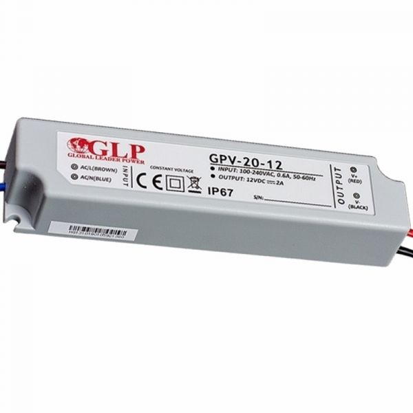 LED Trafo | SMD Netzteil 15V/DC 20W 1,33A wasserfest (GPV-20-15) driver IP67