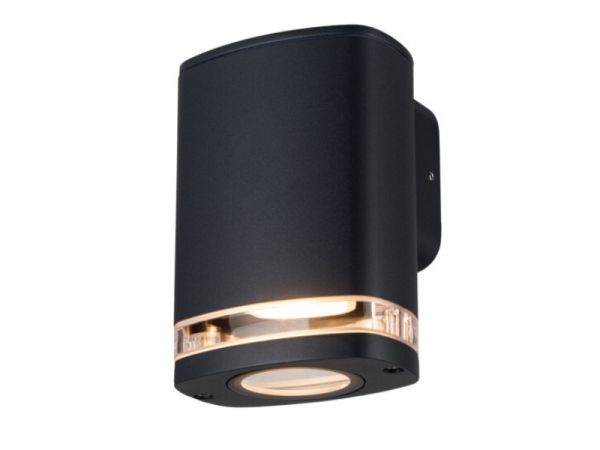 Wandlampe | Wandleuchte ZEVI IP54 Schwarz GU10