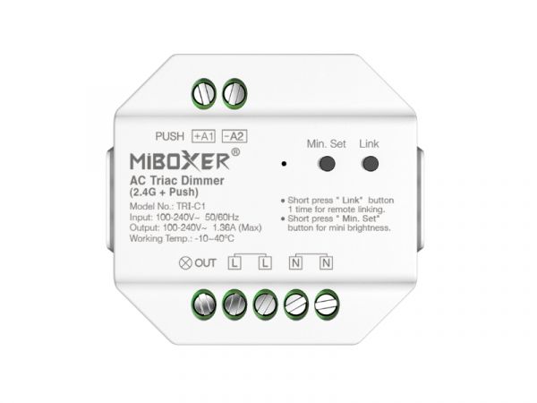 AC Triac Dimmer (2.4G+Taster) 230V/AC Phasenabschnitt MiBoxer
