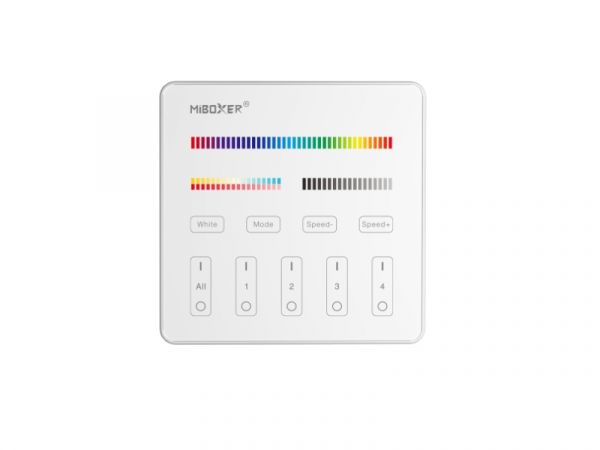 3in1 Wandsteuerung 4-Zonen RGB/RGBW/ RGB+CCT Panel Fernbedienung weiß Miboxer