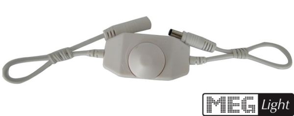 LED Dimmer SMD Dimmer mit Drehknopf in 12V zum zwischenschalten in weiß