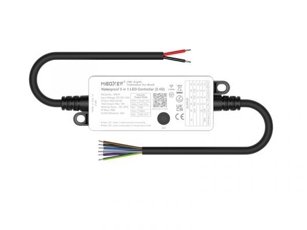 5in1 LED Controller IP66 12-24V RF 2,4GHz RGB RGBW RGB+CCT Tuya Smart Miboxer