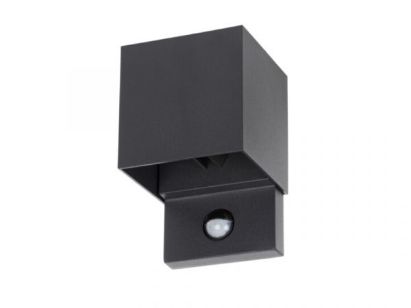 Wandlampe | Wandleuchte LED REKA PIR Grau Eckig 7W IP54