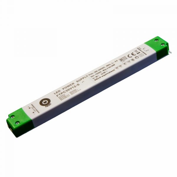 Slim Line LED Netzteil / Trafo mit PFC 24V/DC 30W 1,25A (FTPC30V24-S2) MM