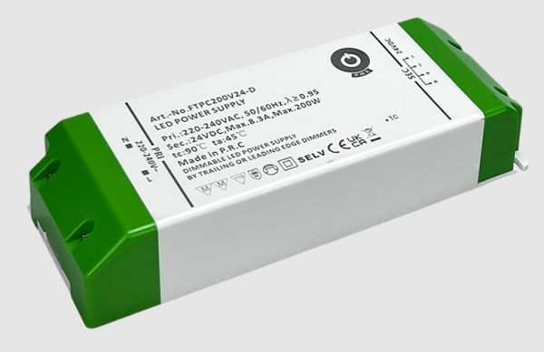 LED Trafo dimmbar 24V 200W 8,3A Slim Line Netzteil (FTPC200V24-D) MM PWM dimmen