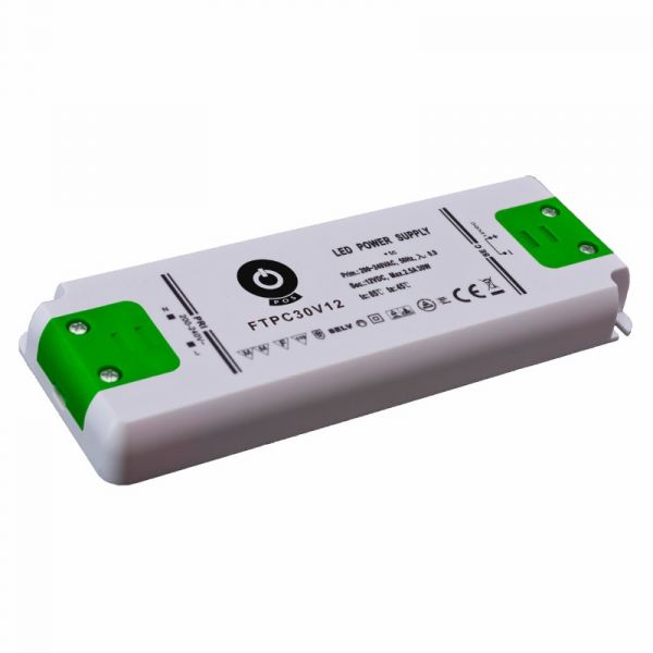 Slim Line LED Netzteil / Trafo mit PFC 24V/DC 30W 1,25A (FTPC30V24-C2) MM Möbel