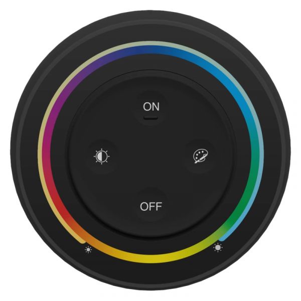 3in1 Fernbedienung rund Wandhalterung Touch RGB/RGBW/RGB+CCT in schwarz Miboxer