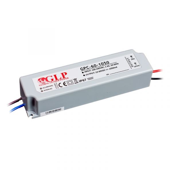 LED Netzteil/Trafo 1050mA Konstantstrom 12-60V DC 63W (GPC-60-1050) IP67