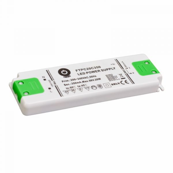 LED Slim Netzteil / Trafo 350mA Konstantstrom 19,6W 30-56V (FTPC20C350)