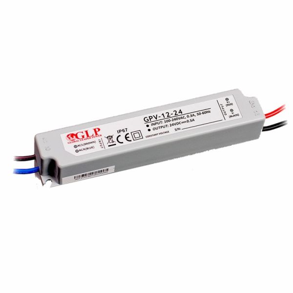 LED Trafo Netzteil 12W 0,5A 24V wasserfest GLP (GPV-12-24) IP67