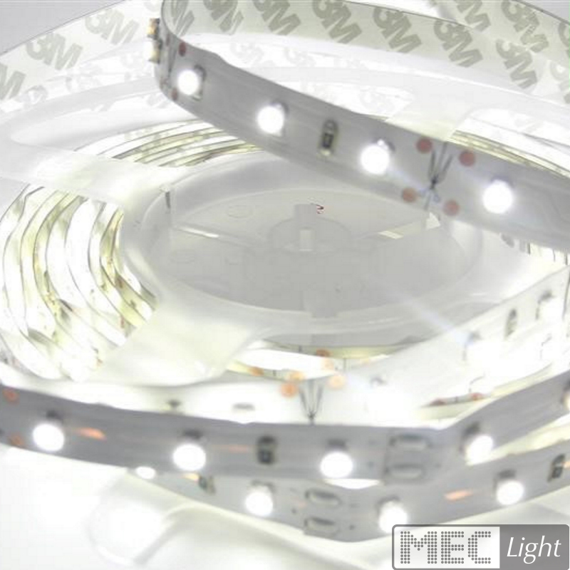60x 1-Chip-SMDs/m 12V IP63 warm-weiß 4,5€/m 0,50m-5m flexibler LED Streifen 