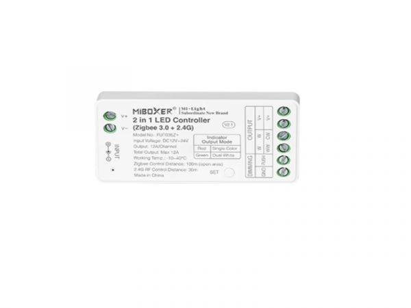2in1 LED-Controller Zigbee 3.0 + 2,4G für Single & Dual Color 12–24V DC 12A