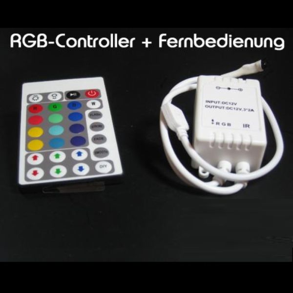 RGB Controller für RGB Streifen + IR Fernbedienung 28 Tasten
