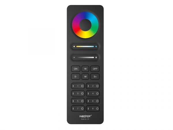 8-Zonen-RGB+CCT-Fernbedienung schwarz Miboxer