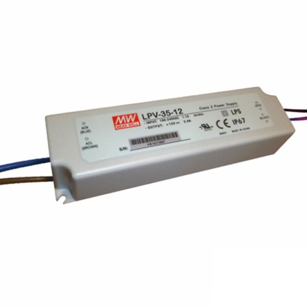 LED Trafo Netzteil 36W 1A 36V wasserfest MEAN WELL (LPV-35-36) IP67 Meanwell