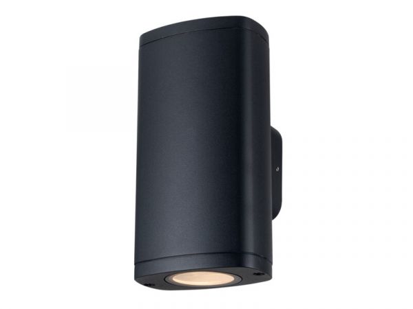 Wandlampe | Wandleuchte ZEVI2 EL IP54 Schwarz GU10
