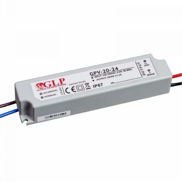 LED Trafo Netzteil 24W 1A 24V wasserfest GLP (GPV-20-24) IP67