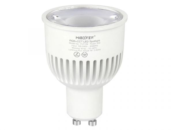 GU10 LED Strahler | Spot RGB+CCT 6W dimmbar 2.4G RF 550Lm 230V Miboxer