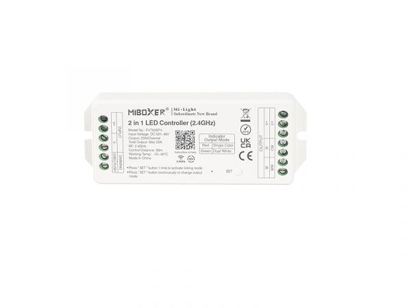 2in1 LED-Controller 2,4G für Single & Dual Color 12–48V DC 20A Miboxer