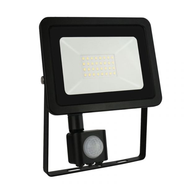 LED Fluter / Scheinwerfer 30W 2740Lm mit Bewegungsmelder in schwarz IP44